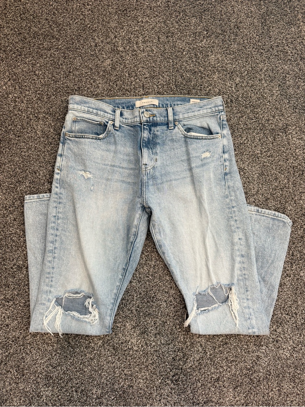 PacSun Men’s Slim Light Blue Distressed Jeans